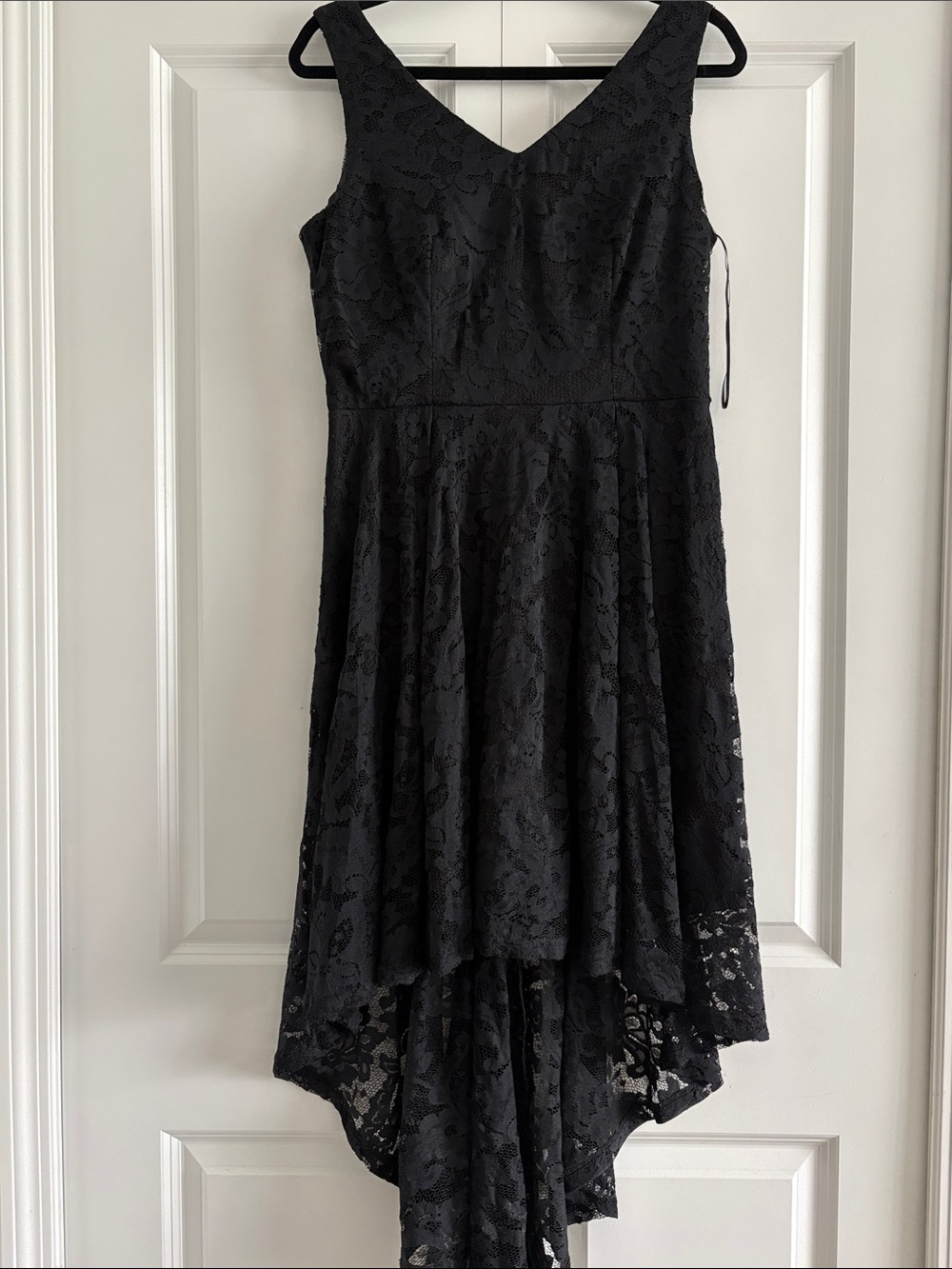 Muadress- Classic Black Lace High-Low Dress Size XL